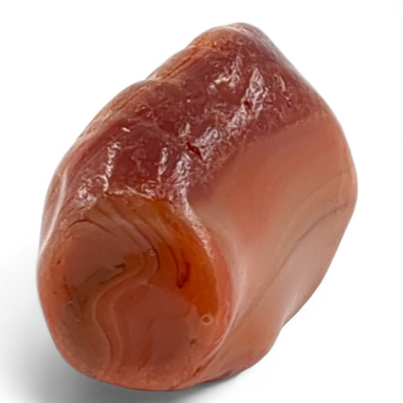 Carmel Coffee Cranberry Swirl Art Glass Pocket Stone Slag Tumbled Cullet #4S95 - Picture 4 of 6